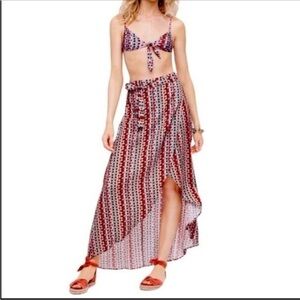 Onia x DVF Collaboration Amanda‎ Wrap MIDI Skirt Coverup Size S